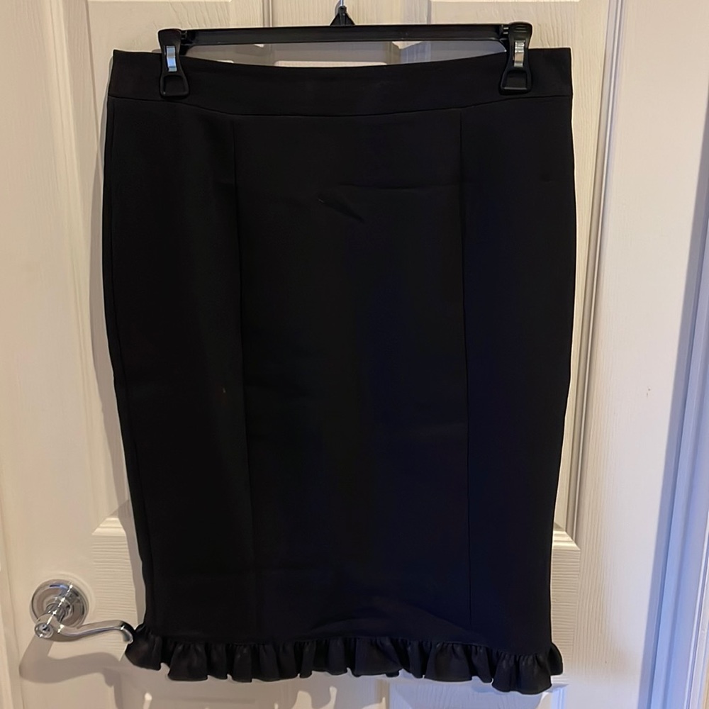 Reiss Designer Black Midi Pencil Skirt - Size 12